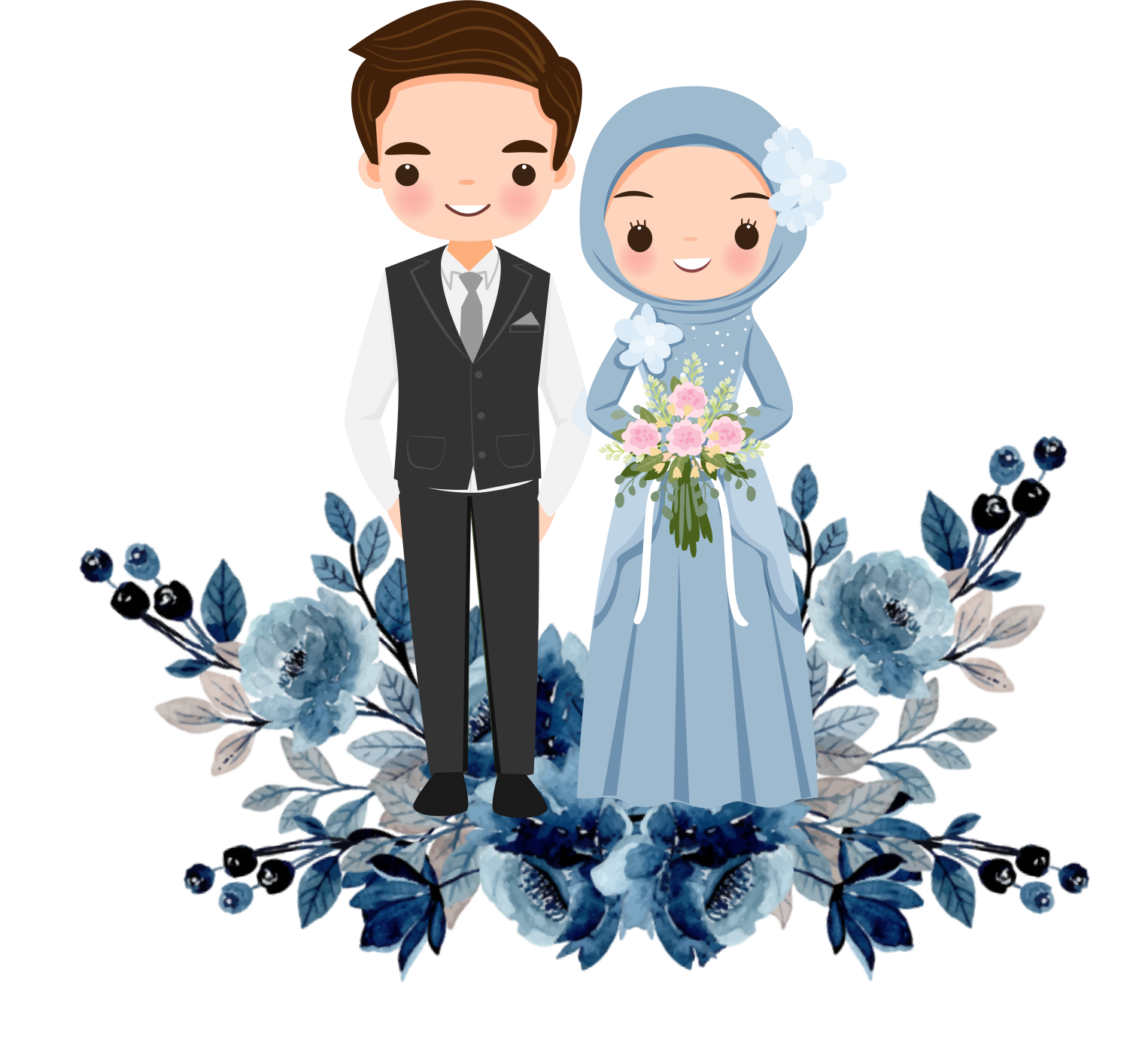 Gambar Pengantin Kartun Png Images